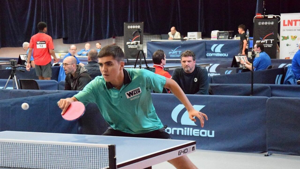 Formé à Neuves-Maisons, Sohan Gilles a décroché deux médailles de bronze lors de ces championnats de France juniors. Photo FFTT Image-13558